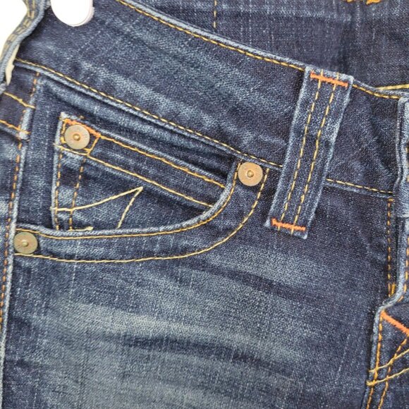 True Religion Skinny Jeans Dark Wash Horseshoe Stitch Pocket Women's Size 25 - Picture 4 of 11